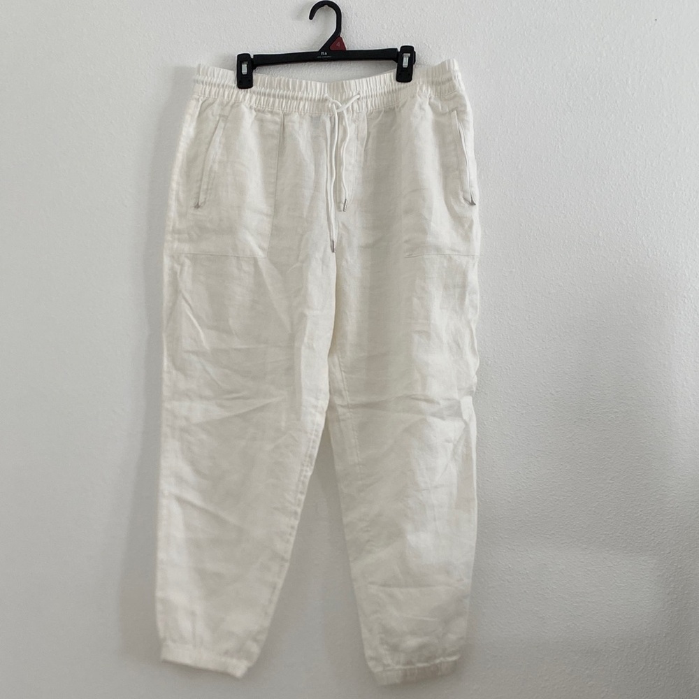 Athleta White Drawstring Jogger Pants